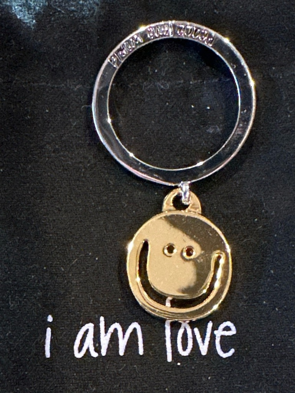 Peace Love World Charm Stack Rings Set/3 - Picture 5 of 6
